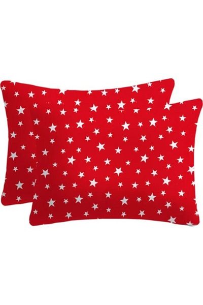 Bebek Özel Baby Kids Pillow Case 35x45 (2 Pieces) Starry Red