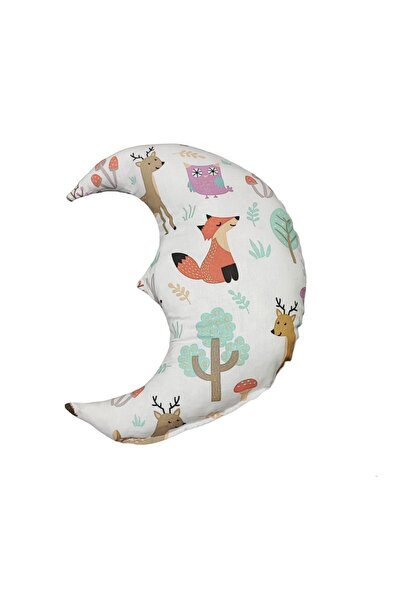 Moon Model Pillow Sleeping Friend Ornament Pillow Nature Patterned on the Moon