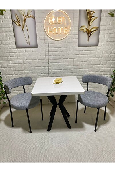 ELEN HOME Mutfak Masası Takımı, Masa Sandalye , 2 Kişilik Masa Takımı (70x70 )