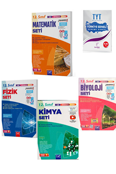 Çap Yayınları Çap 12. Sınıf Matematik Fizik Kimya Biyoloji Anadolu Video Anlatımlı fasikül Seti