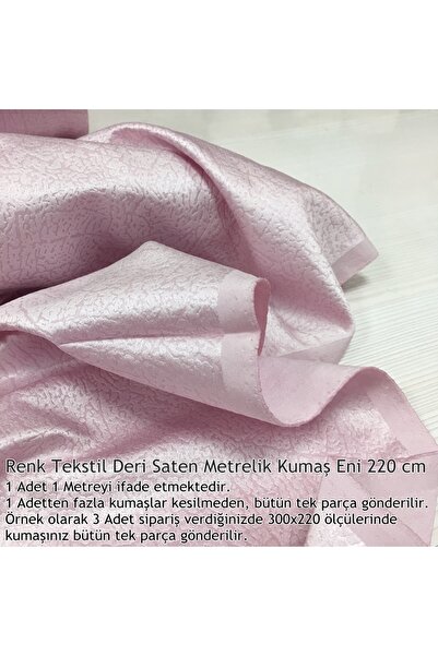 Renk Tekstil Deri Saten Metrelik Kumaş, Masa Örtüsü - Perde - Dekorasyon - Sü...