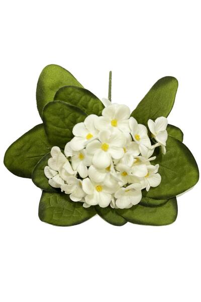 Nettenevime Yapay Çiçek Kadife Menekşe Gerçekçi Doku Beyaz