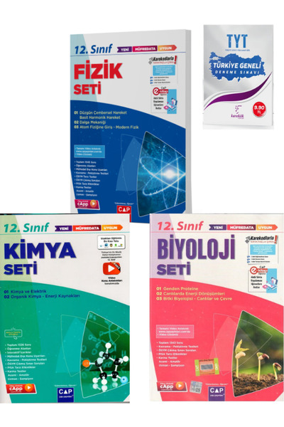 Çap Yayınları Çap 12. Sınıf Fizik Kimya Biyoloji Anadolu Video Anlatımlı fasi...