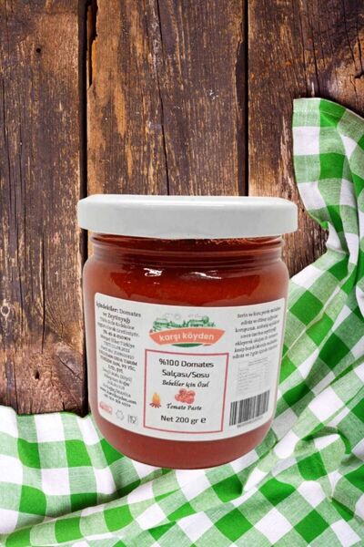 Karşı Köyden Domates Salçası - Tuzsuz -200 gr Bebek Salçası