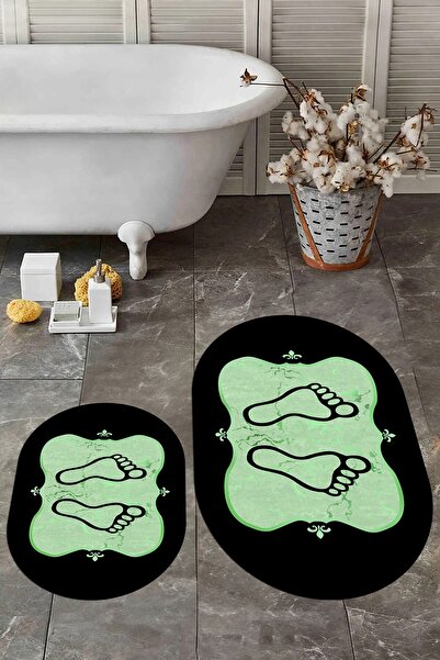 EY HOME Set de toaletă pentru baie, lavabil, anti-alunecare, modern, cu model...