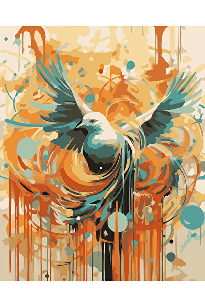 Puzzle Sayılarla Boyama Tuval Seti Fırça Boya Dahil (çıtalı) 3x50 Cm - GÜVERCİN