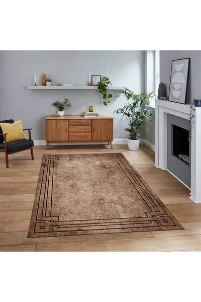 Hey Home Dijital Baskılı Kaymaz Taban Yıkanabilir Çerçeveli Mutfak Salon Halı...