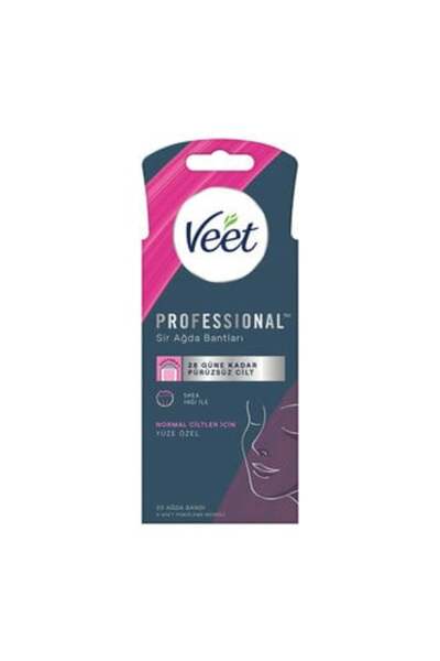 ( KİL MASKESİ HEDİYE ) Veet Professıonal Yüze Özel Ağda Bandı Normal 20Li ( 1 ADET )