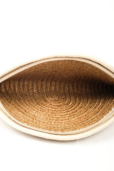 MaVaux Straw Jute Moss Vegan Clutch Bag - Zipped