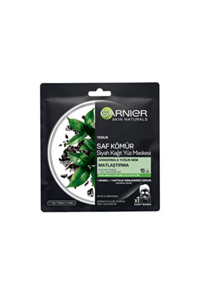 Baby ( KİL MASKESİ HEDİYE ) Garnier Siyah Çay Kömürlü Kağıt Yüz Maskesi ( 1 A...