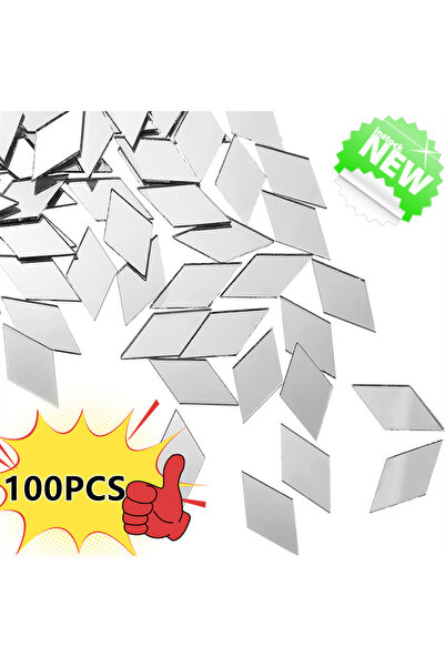 Bir Reklam Mozaik Akrilik Ayna Pleksiglass 100 Adet 10x20 mm