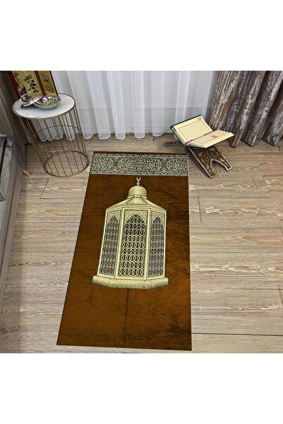Hey Home Digital Printed Washable Gift Prayer Rug Rug, V-SECCADE-41-BROWN,
