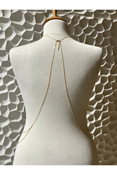 pop up store 14k Altın Kaplama Kristal Taşlı Vücut Aksesuarı