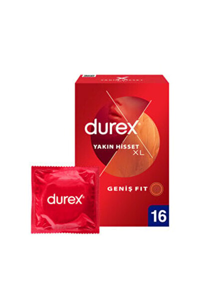 Baby ( KİL MASKESİ HEDİYE ) Durex Yakın Hisset XL Prezervatif 16'lı ( 1 ADET )