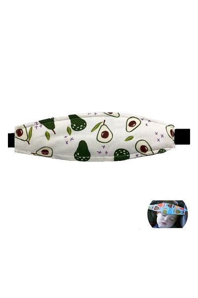 Bebek Özel Head Support For Stroller And Car Seat 100% Cotton Avocado Pattern