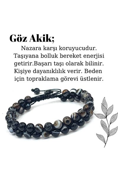 GÜMÜŞ VE TAŞ EVİ Eye Agate (Black Agate)
