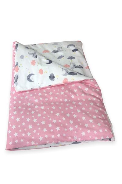 Bebek Özel Baby Kids Single Duvet Cover Quilt Cover Pink Moon Cloud 110X150 cm