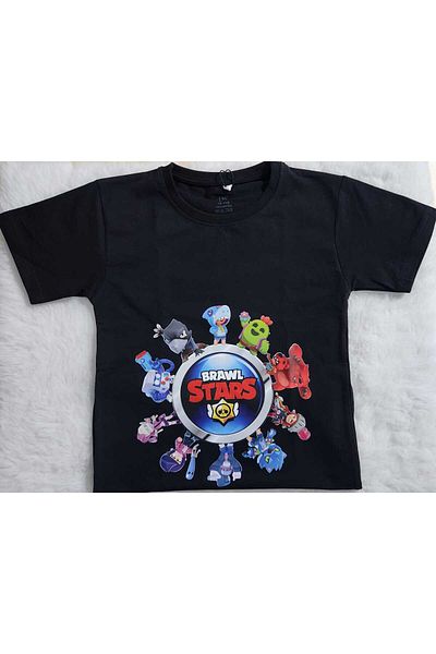 LİN GRUP Brawl Stars Kids Tracksuit Set - Bottom and Top T-Shirt, Cotton