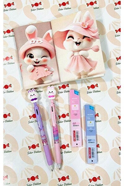 ÖZ KIRTASİYE 0.7 Tavşanlı Uçlu Kalem Defter Seti