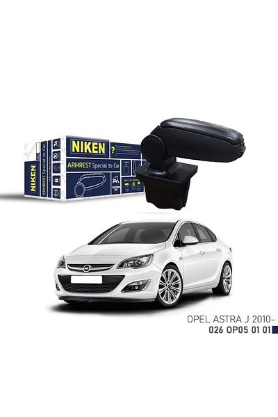 Niken Opel Astra J 2010+ Black Special Armrest - After Car