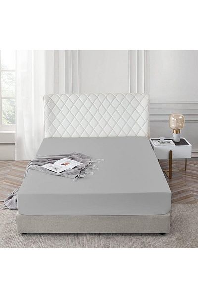 Sisthree Еластичен чаршаф от пениран 100% памук 180 x 200 King Size