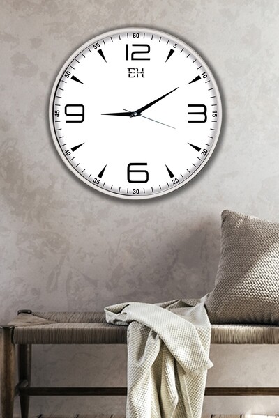 EMYA HOME Ceas de perete modern alb - 29 cm