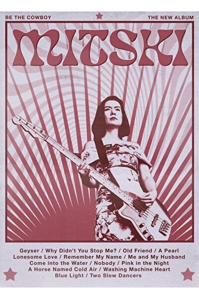 Jeronkarji Mitski Be The Cowboy Retro Albümü Parça Listesi Tablo Ahşap Poster...
