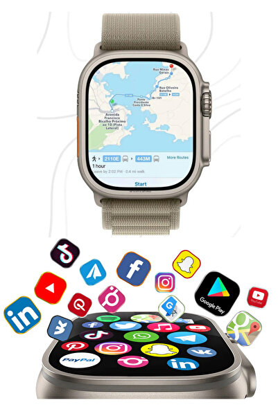 LaraThec WATCH 10 Sistem, 2GB RAM 16GB ROM AMOLED Ekran, GPS, WIFI Samsung Uyumlu