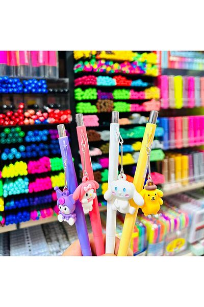 ÖZ KIRTASİYE Sanrio Kuromi 0.7 Nib Dangle Pen - 1 Piece