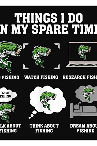 Jeronkarji Boş Vakitlerimde Yaptıklarım Balık Tutma Tablo Ahşap Poster Dekoratif