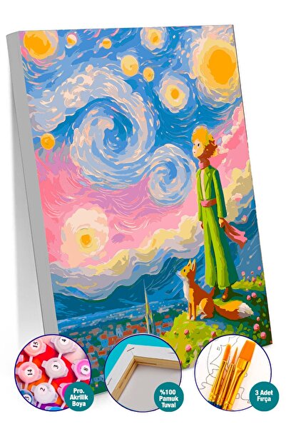 Picasso World Hobby Art Sayılarla Boyama Numaralı Tuval Seti Fırça Boya Dahil...