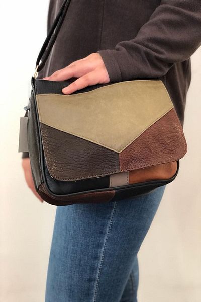 Erzeno Geantă de damă de umăr și crossbody din piele naturală
