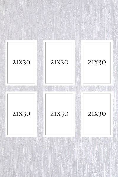 Araste Dekorasyon White Frame Set 6 Pieces (A4)21X30 Plastic
