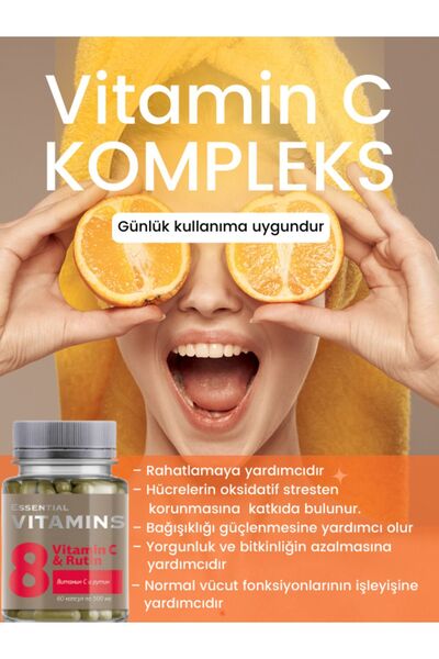 Siberian Wellness C Vitamini Ve Rutin - Essential Vitamins-güçlü Antioksidan ...