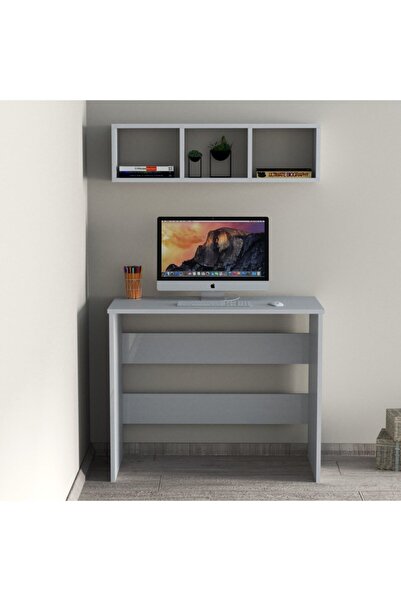 Tanmob Çalışma Masası Raflı Beyaz - Clm0201