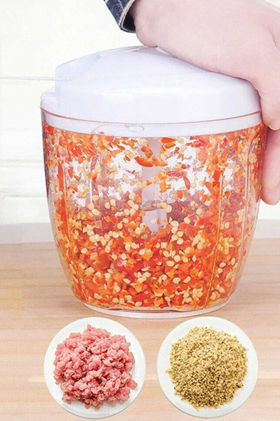 Genel Markalar 5 Bıçaklı Büyük Boy İpli El Rondosu Pratik Doğrayıcı | Chopper...