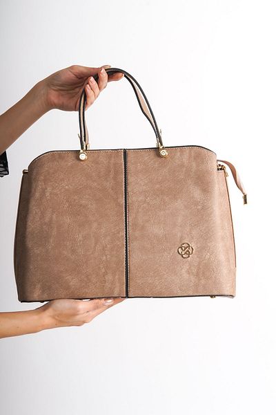 Redoxy Geantă neagră de umăr din două piese din piele mată cu design special pentru femei