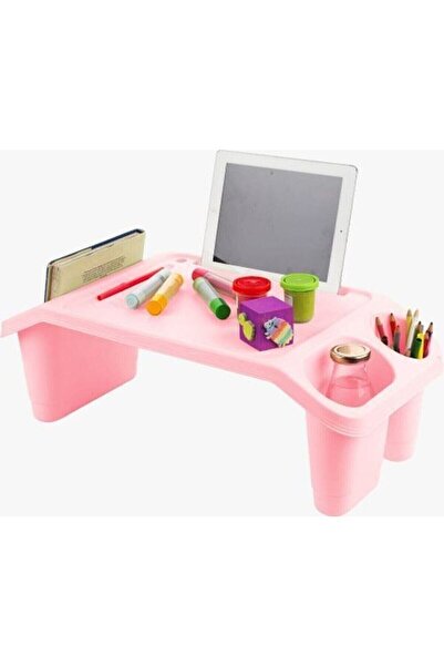 Blueeslife Koltuk Kanepe Üstü Öğrenci Ders Çalışma Kahvaltı Laptop Sehpası Pembe