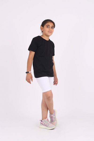 Çiggo Kids Colanți scurti de vară din bumbac și lycra de bază pentru copii