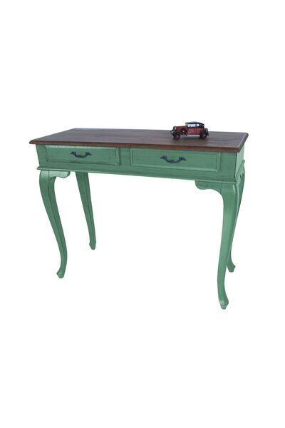 Masifart Ceviz Eskitme Tablalı Dresuar Yeşil 120 Cm Eskitme Patin