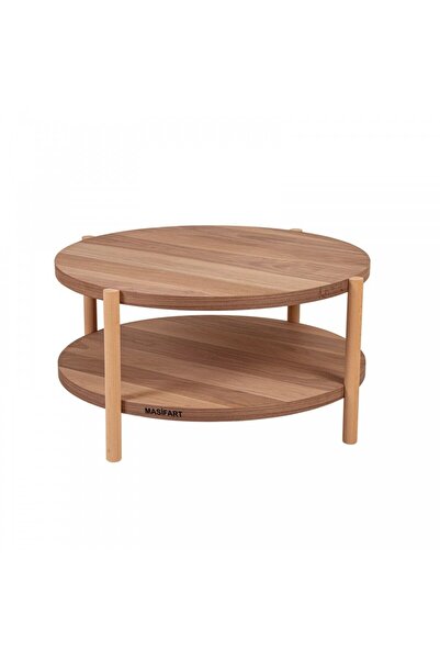 Masifart Sistre Abelya Orta Sehpa Ceviz Cilasız Ham