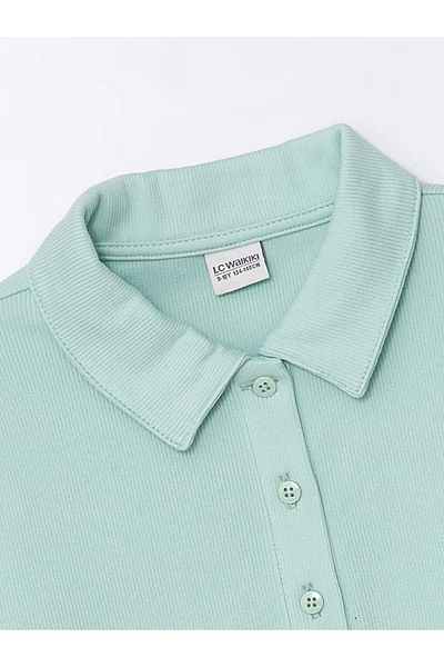 LC Waikiki Girl's Polo Neck LCW Kids T-Shirt - Short Sleeve