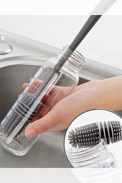 hafamin Silicone Flask Bottle Baby Bottle Cleaning Brush - Long Handle