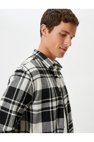 Koton Риза Lumberjack с класическа яка и копчета с дълъг ръкав