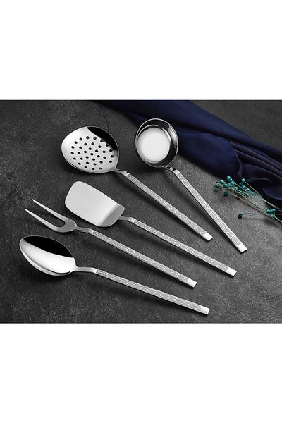 Avcı Pera 5 Piece Ladle Colander Set 18/10 Stainless Steel