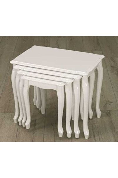 Masifart Sputare Yeni Lükens Zigon Sehpa Beyaz Lake