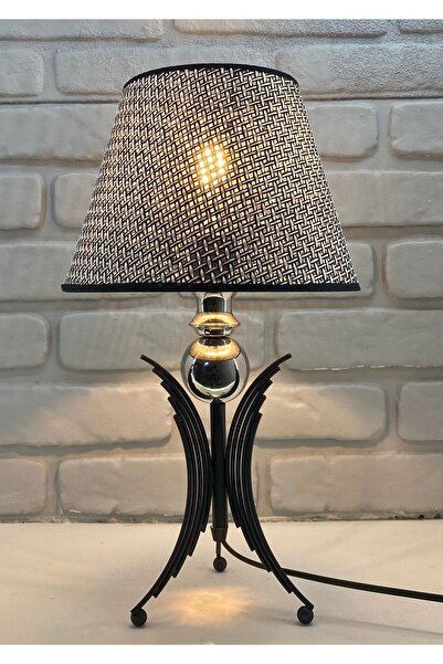 365GUNSERİSONU مصباح طاولة عاكس الضوء على شكل ملاك معدني أسود مزخرف حديث مع ق...