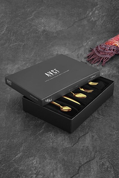 Avcı Classy Titanium Shiny Gold 72 Piece Fork Spoon Knife Set 18/10 Stainless Steel