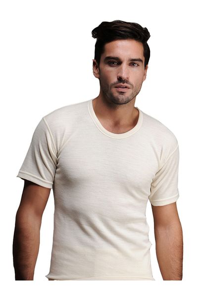 Hasyün 100 Ανδρικό μάλλινο κοντό μανίκι