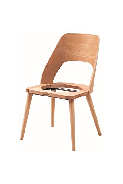Masifart Astro Papel Alis Küçük Sandalye Cilasız Ham Ahşap